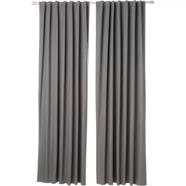 Amazon Basics Room Darkening Blackout Window Curtain with Grommets 52 x 84 Inches White  Set of 2Dark Gray