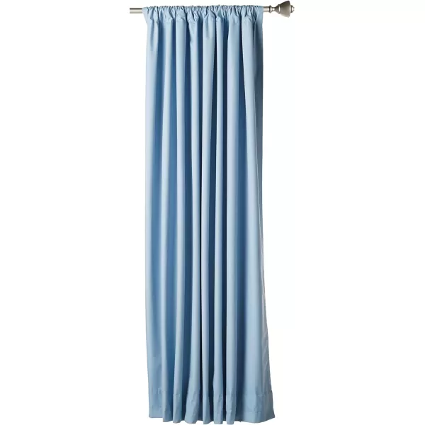 Amazon Basics Room Darkening Blackout Window Curtain with Grommets 52 x 84 Inches White  Set of 2Light Blue