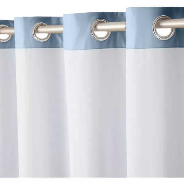 Amazon Basics Room Darkening Blackout Window Curtain with Grommets 52 x 84 Inches White  Set of 2Light Blue