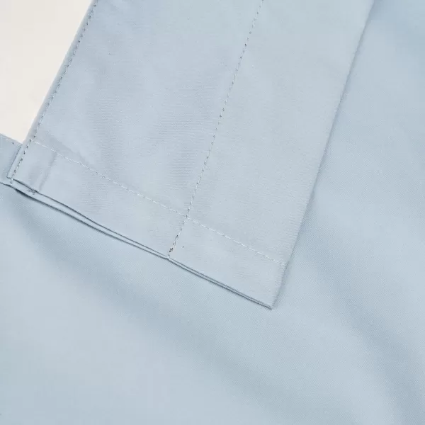 Amazon Basics Room Darkening Blackout Window Curtain with Grommets 52 x 84 Inches White  Set of 2Light Blue