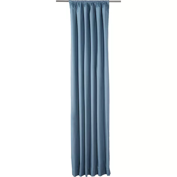 Amazon Basics Room Darkening Blackout Window Curtain with Grommets 52 x 84 Inches White  Set of 2Light Blue