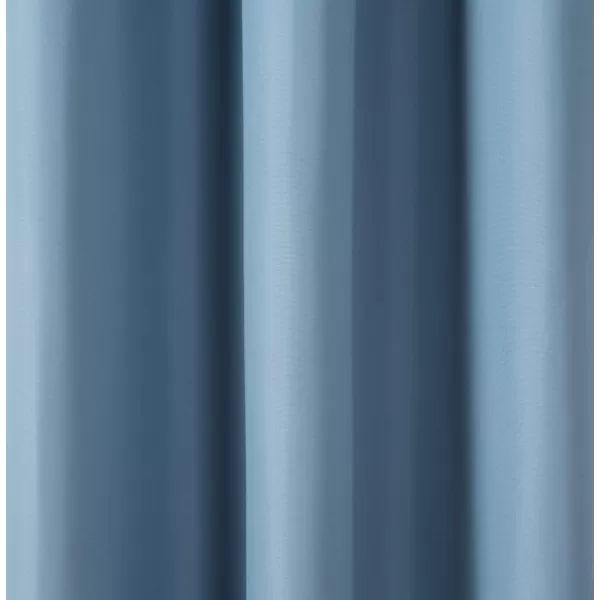 Amazon Basics Room Darkening Blackout Window Curtain with Grommets 52 x 84 Inches White  Set of 2Light Blue