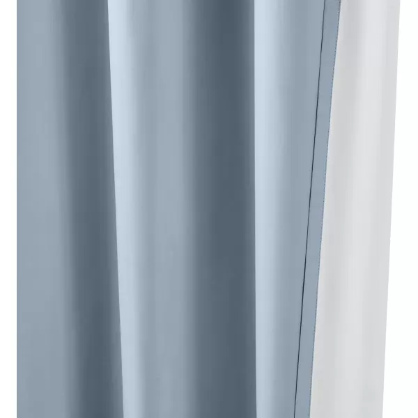 Amazon Basics Room Darkening Blackout Window Curtain with Grommets 52 x 84 Inches White  Set of 2Light Blue