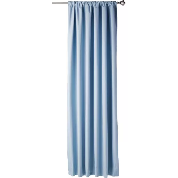 Amazon Basics Room Darkening Blackout Window Curtain with Grommets 52 x 84 Inches White  Set of 2Light Blue