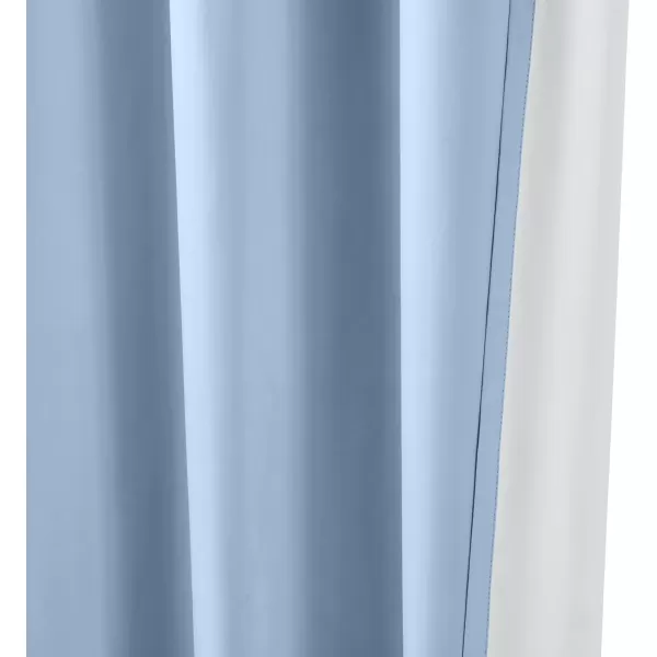 Amazon Basics Room Darkening Blackout Window Curtain with Grommets 52 x 84 Inches White  Set of 2Light Blue