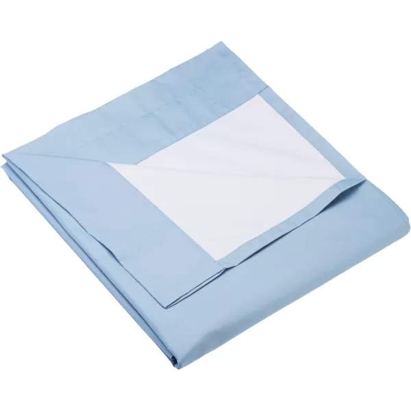 Amazon Basics Room Darkening Blackout Window Curtain with Grommets 52 x 84 Inches White  Set of 2Light Blue