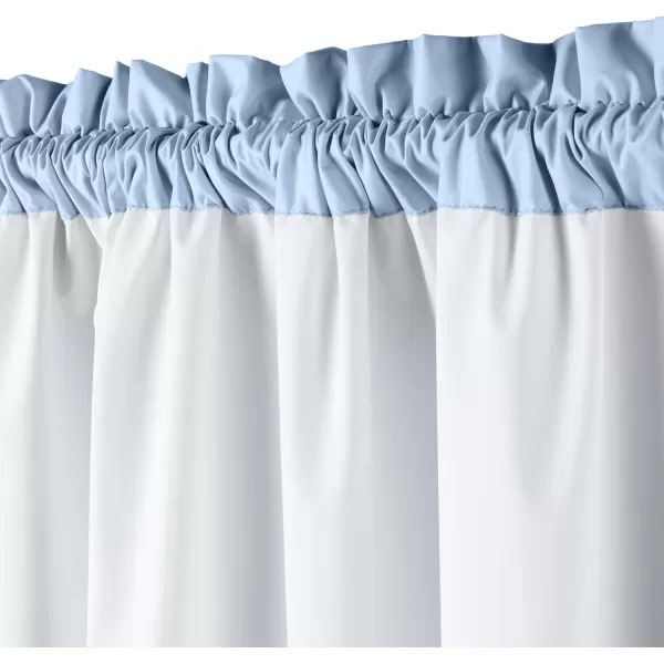 Amazon Basics Room Darkening Blackout Window Curtain with Grommets 52 x 84 Inches White  Set of 2Light Blue