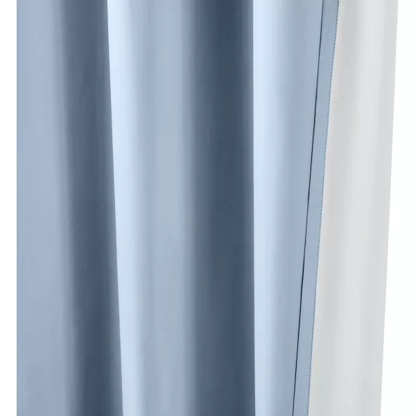 Amazon Basics Room Darkening Blackout Window Curtain with Grommets 52 x 84 Inches White  Set of 2Light Blue