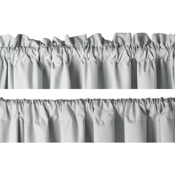 Amazon Basics Room Darkening Blackout Window Curtain with Grommets 52 x 84 Inches White  Set of 2Light Gray