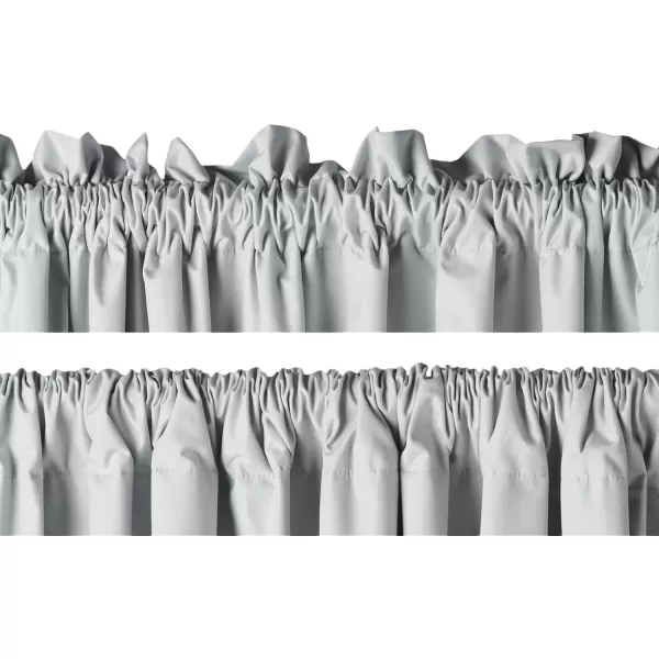 Amazon Basics Room Darkening Blackout Window Curtain with Grommets 52 x 84 Inches White  Set of 2Light Gray