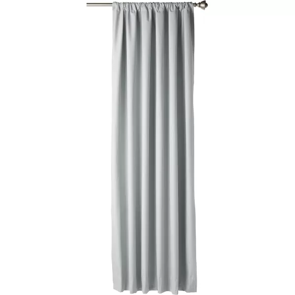 Amazon Basics Room Darkening Blackout Window Curtain with Grommets 52 x 84 Inches White  Set of 2Light Gray