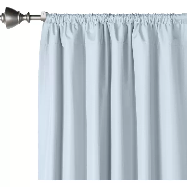 Amazon Basics Room Darkening Blackout Window Curtain with Grommets 52 x 84 Inches White  Set of 2Light Gray