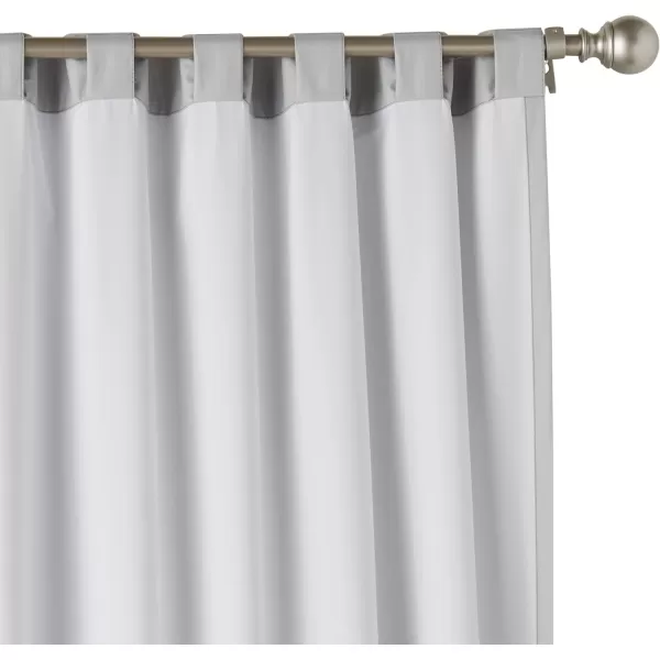 Amazon Basics Room Darkening Blackout Window Curtain with Grommets 52 x 84 Inches White  Set of 2Light Gray