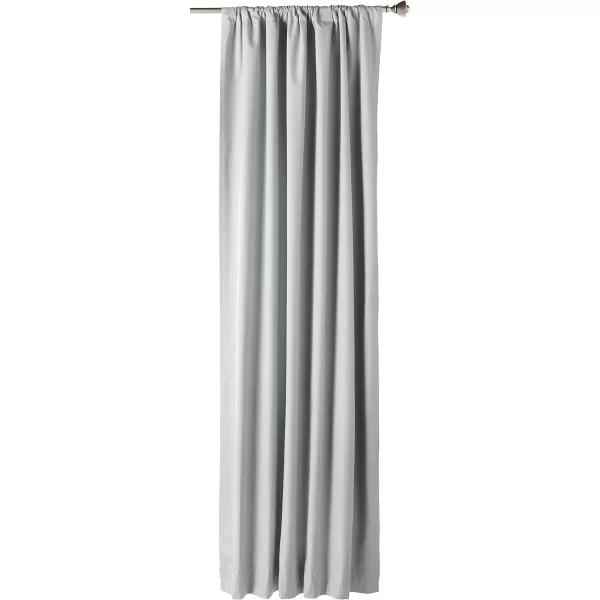 Amazon Basics Room Darkening Blackout Window Curtain with Grommets 52 x 84 Inches White  Set of 2Light Gray