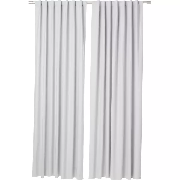 Amazon Basics Room Darkening Blackout Window Curtain with Grommets 52 x 84 Inches White  Set of 2Light Gray