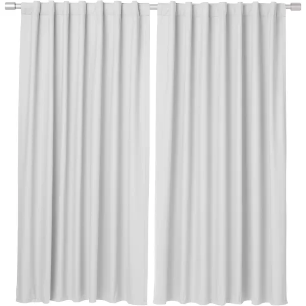 Amazon Basics Room Darkening Blackout Window Curtain with Grommets 52 x 84 Inches White  Set of 2Light Gray