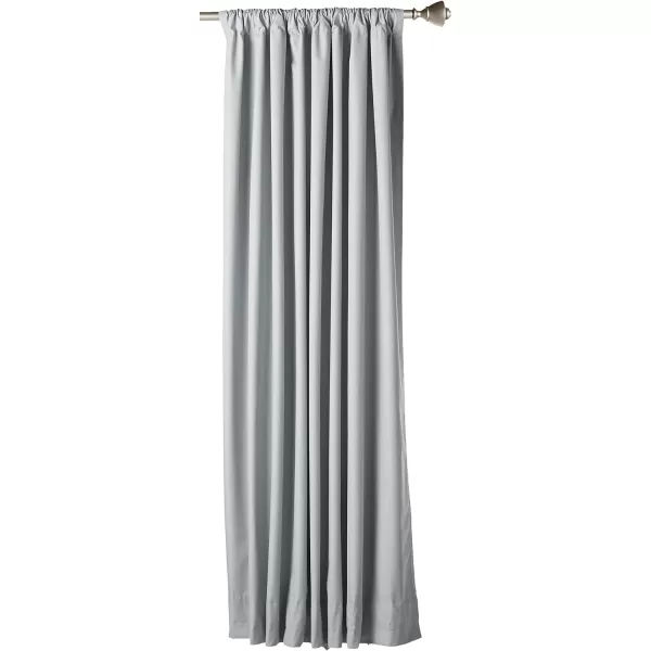 Amazon Basics Room Darkening Blackout Window Curtain with Grommets 52 x 84 Inches White  Set of 2Light Gray