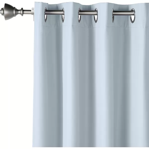 Amazon Basics Room Darkening Blackout Window Curtain with Grommets 52 x 84 Inches White  Set of 2Light Gray