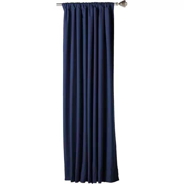 Amazon Basics Room Darkening Blackout Window Curtain with Grommets 52 x 84 Inches White  Set of 2Navy
