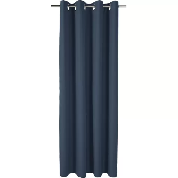 Amazon Basics Room Darkening Blackout Window Curtain with Grommets 52 x 84 Inches White  Set of 2Navy