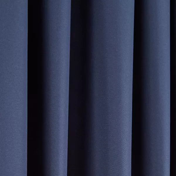 Amazon Basics Room Darkening Blackout Window Curtain with Grommets 52 x 84 Inches White  Set of 2Navy