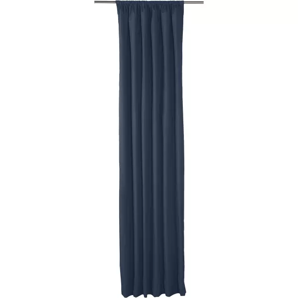Amazon Basics Room Darkening Blackout Window Curtain with Grommets 52 x 84 Inches White  Set of 2Navy
