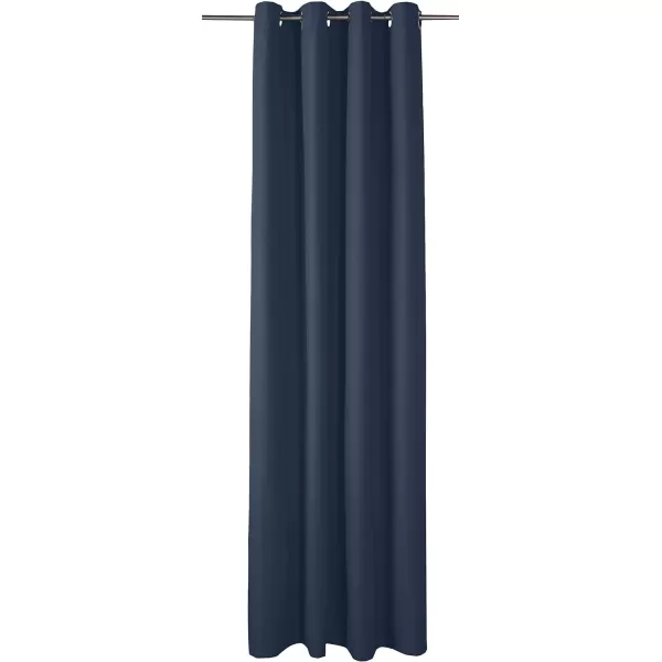 Amazon Basics Room Darkening Blackout Window Curtain with Grommets 52 x 84 Inches White  Set of 2Navy