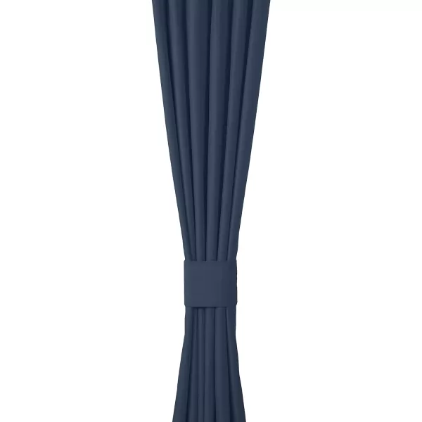 Amazon Basics Room Darkening Blackout Window Curtain with Grommets 52 x 84 Inches White  Set of 2Navy