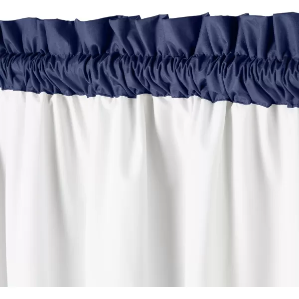 Amazon Basics Room Darkening Blackout Window Curtain with Grommets 52 x 84 Inches White  Set of 2Navy