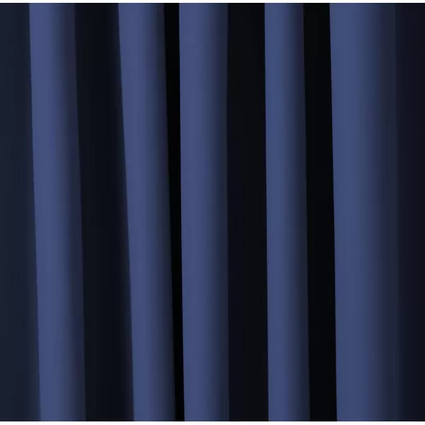 Amazon Basics Room Darkening Blackout Window Curtain with Grommets 52 x 84 Inches White  Set of 2Navy