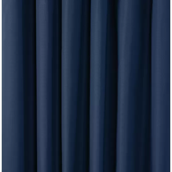 Amazon Basics Room Darkening Blackout Window Curtain with Grommets 52 x 84 Inches White  Set of 2Navy