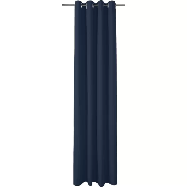 Amazon Basics Room Darkening Blackout Window Curtain with Grommets 52 x 84 Inches White  Set of 2Navy