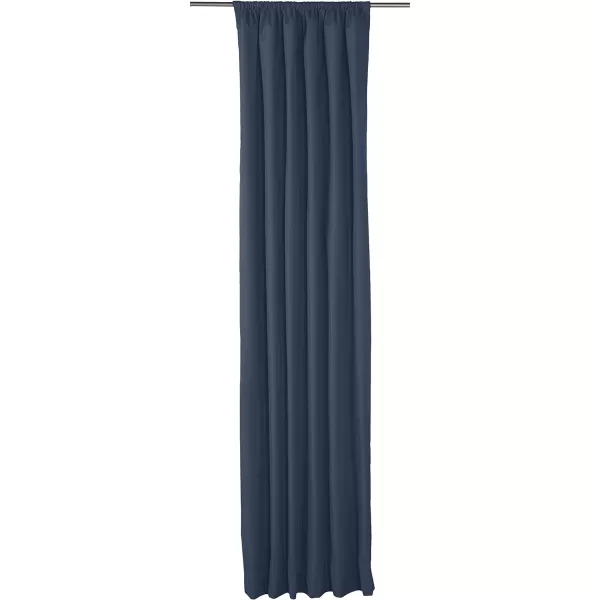 Amazon Basics Room Darkening Blackout Window Curtain with Grommets 52 x 84 Inches White  Set of 2Navy