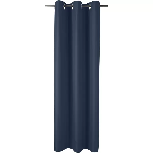 Amazon Basics Room Darkening Blackout Window Curtain with Grommets 52 x 84 Inches White  Set of 2Navy