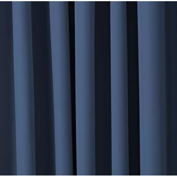 Amazon Basics Room Darkening Blackout Window Curtain with Grommets 52 x 84 Inches White  Set of 2Navy