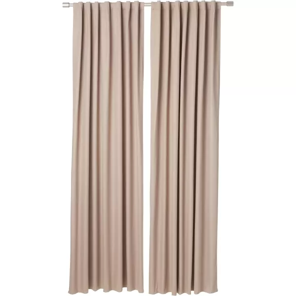 Amazon Basics Room Darkening Blackout Window Curtain with Grommets 52 x 84 Inches White  Set of 2Taupe