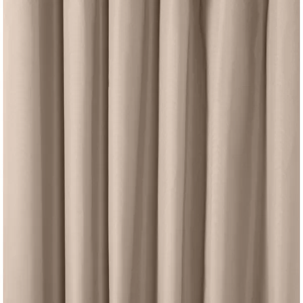 Amazon Basics Room Darkening Blackout Window Curtain with Grommets 52 x 84 Inches White  Set of 2Taupe