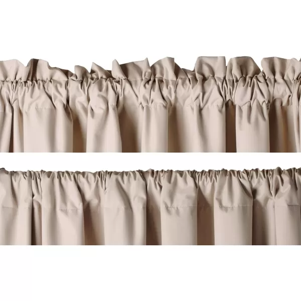 Amazon Basics Room Darkening Blackout Window Curtain with Grommets 52 x 84 Inches White  Set of 2Taupe