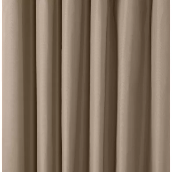 Amazon Basics Room Darkening Blackout Window Curtain with Grommets 52 x 84 Inches White  Set of 2Taupe