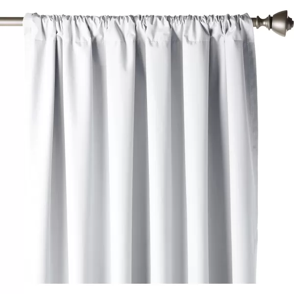 Amazon Basics Room Darkening Blackout Window Curtain with Grommets 52 x 84 Inches White  Set of 2White