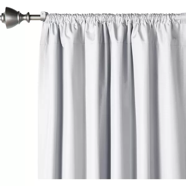 Amazon Basics Room Darkening Blackout Window Curtain with Grommets 52 x 84 Inches White  Set of 2White