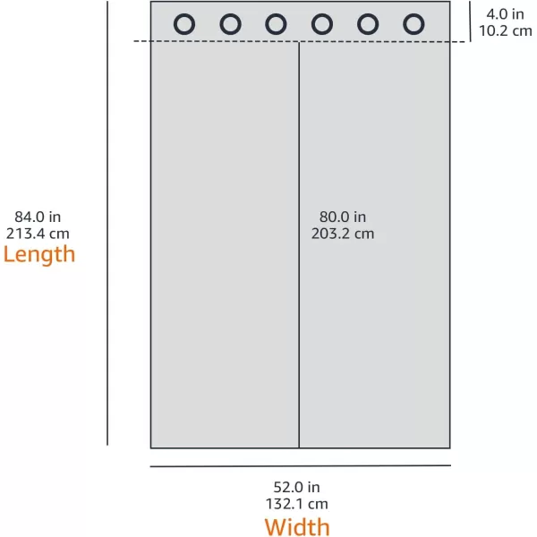 Amazon Basics Room Darkening Blackout Window Curtain with Grommets 52 x 84 Inches White  Set of 2White