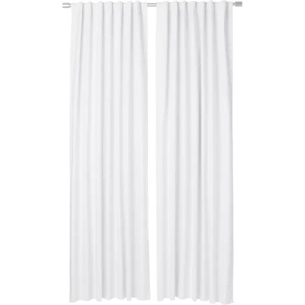 Amazon Basics Room Darkening Blackout Window Curtain with Grommets 52 x 84 Inches White  Set of 2White