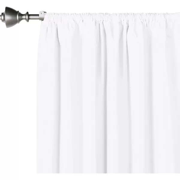 Amazon Basics Room Darkening Blackout Window Curtain with Grommets 52 x 84 Inches White  Set of 2White
