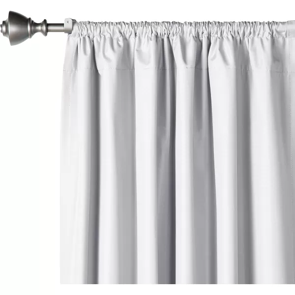 Amazon Basics Room Darkening Blackout Window Curtain with Grommets 52 x 84 Inches White  Set of 2White