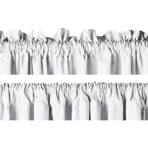 Amazon Basics Room Darkening Blackout Window Curtain with Grommets 52 x 84 Inches White  Set of 2White