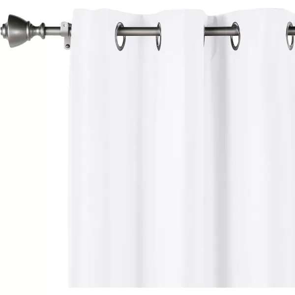 Amazon Basics Room Darkening Blackout Window Curtain with Grommets 52 x 84 Inches White  Set of 2White