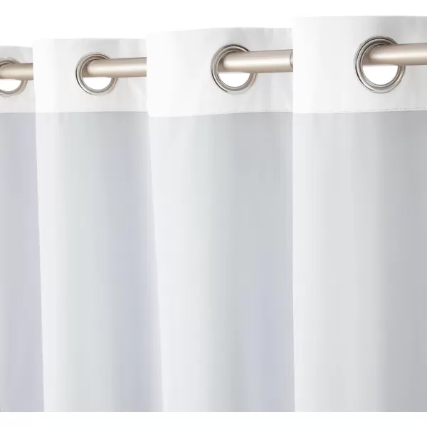 Amazon Basics Room Darkening Blackout Window Curtain with Grommets 52 x 84 Inches White  Set of 2White