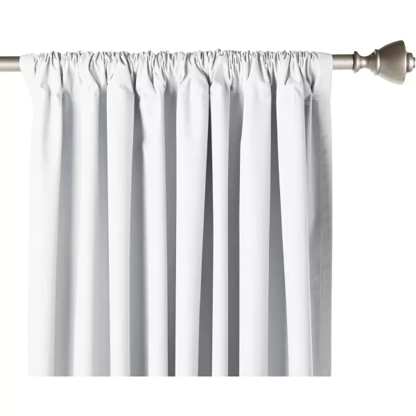 Amazon Basics Room Darkening Blackout Window Curtain with Grommets 52 x 84 Inches White  Set of 2White