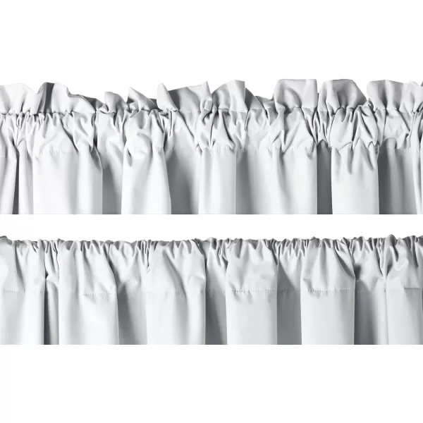 Amazon Basics Room Darkening Blackout Window Curtain with Grommets 52 x 84 Inches White  Set of 2White